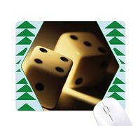 dés le jeu points photo tapis de souris green pine tree tapis en caoutchouc