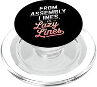 des Lignes d'assemblage aux Lignes paresseuses fête du Travail PopSockets PopGrip pour MagSafe