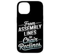 Des lignes de montage à la chaise inclinable la fête du travail Coque pour iPhone 14
