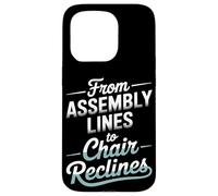 Des lignes de montage à la chaise inclinable la fête du travail Coque pour iPhone 15 Pro