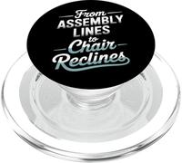 Des lignes de montage à la chaise inclinable la fête du travail PopSockets PopGrip pour MagSafe