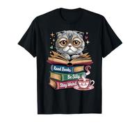 des Livres de Lecture Amusants avec Un Chat, Soyez Gentil, Restez Un Amateur de Livres de bibliothèque étrange T-Shirt