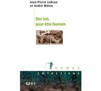 Jean-Pierre Lebrun – Des lois pour être humain – Entretiens – Broché