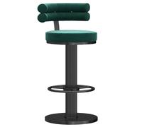 des Lourds avec Chaise arrière pivotante, siè en Velours, îlot Cuisine Salle à Manger comptoir Les tabourets de Bar réglables (Vert, cm '')