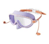 Des lunettes d'enfants avec un couvercle de nez, des lunettes de natation à tout-bas l'autorisation anti-buts clairs avec bouchons d'oreille, pas vue à l'écart large vue sur le masque