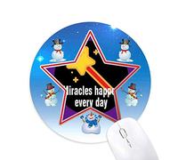 des miracles se produisent chaque jour bonhomme de neige, tapis de souris série star mat