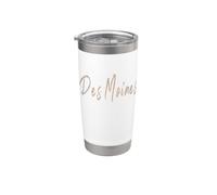 Des Moines Iowa Design vintage élégant Gobelet isotherme en acier inoxydable double paroi