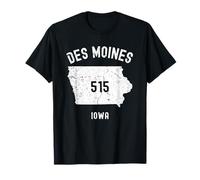 Des Moines Iowa IA 515 Style athlétique vintage T-Shirt