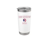 Des Moines Iowa (IA) Gobelet isotherme en acier inoxydable double paroi