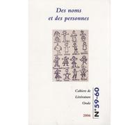 Des noms et des personnes Tome 59 -6 - Collectif - Inalco Presses - broché - Revue