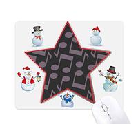 des notes de musique noir pourpre foncé le bonhomme de neige étoile tapis de souris