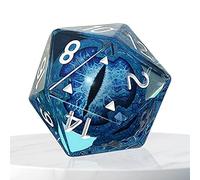 Dés Oeil De Dragon, Dés Longan Oeil Magique 20 Faces, Dés Longan en Résine Polyédrique, Dés De Globe Oculaire De Couleur Brillante pour Jeux De Table Jeux Interactifs Donjons-et-Dragons Accessoires