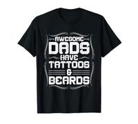 Des papas géniaux ont des tatouages et des barbes, un papa drôle pour la fête des pères T-Shirt