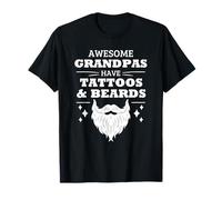 Des papys géniaux ont des tatouages et des barbes pour la fête des pères T-Shirt