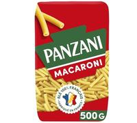 Des pâtes authentiques pour des repas savoureux en un instant - PANZANI Macaroni, blé 100% français, format 500 g - Lot de 4