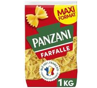 Des pâtes authentiques pour des repas savoureux - PANZANI Farfalle, blé 100% français, format 1 kg - Lot de 4