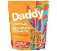 Des pâtisseries moelleuses et savoureuses - DADDY Sucre Complet Muscovado Blond, 500g, pouch refermable - Lot de 4