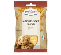 Des pâtisseries savoureuses et saines grâce aux Raisins Secs Blonds LA PATELIERE, sachet de 165g, fabricant français - Lot de 4