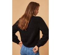 Des Petits Hauts, Femme, Pulls, Noir, Taille: 38 FR Veste Noire Confortable - Style Intemporel