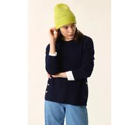 Des Petits Hauts - Haut à manches longues en laine mérinos marine - Femme - Pulls - Bleu - Taille: 40 FR