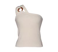Des Petits Hauts - Top en maille en mélange de coton - Femme - Tops - Blanc - Taille: 38 FR