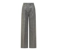 DES Phemmes, Femme, Pantalons, Gris, Taille: 38 FR Pantalon taille haute à carreaux Glen