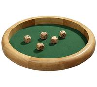 Philos-Spiele Plateau à dés en bois – Grand modèle 39 cm avec dés