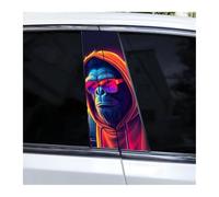 Des Pièces Rechange Lot De 2 Autocollants Pour Pilier B De Voiture, Flamme Violette, Son De Gorille, Autocollant Étanche Pour Pilier Central Automatique(D)