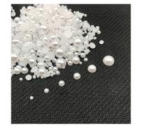 Des pierres précieuses d'eau, Perles acryliques semi-rondes à dos plat, strass multicolores, plusieurs tailles, 1000 pièces(White,4mm 500pcs)