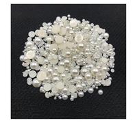 Des pierres précieuses d'eau, Perles acryliques semi-rondes à dos plat, strass multicolores, plusieurs tailles, 1000 pièces(Beige,3mm 500pcs)