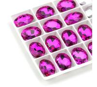 Des pierres précieuses d'eau, Strass ovales en verre AB, non thermocollants, acrylique, multicolore, plusieurs tailles, paquet à faire soi-même(Rose red15,20x30mm 5pcs)