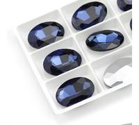 Des pierres précieuses d'eau, Strass ovales en verre AB, non thermocollants, acrylique, multicolore, plusieurs tailles, paquet à faire soi-même(Sapphire45,8x10mm 50pcs)