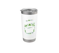 Des piles d'argent rendent ce léprechaun heureux jour de la Saint-Patrick Gobelet isotherme en acier inoxydable double paroi