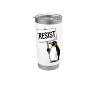 Des pingouins contre les tarifs Un pingouin drôle, pas de résistance aux droits de douane Gobelet isotherme en acier inoxydable double paroi
