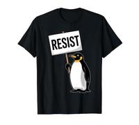 des Pingouins Contre Les tarifs Un Pingouin drôle, Pas de résistance aux Droits de Douane T-Shirt Graphique avec Valeur, Homme, Noir, L
