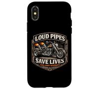 des Pipes bruyantes sauvent des Vies et embêtent Les voisins | Trike Funny Biker Coque pour iPhone X/XS