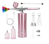 Des Pistolets Brosse À Air Sans Fil 30psi Réglés Avec Des Kits Aérographes Rechargeables 0 3 Mm Pour Coloration Du Modèle Décoration Maquillage
