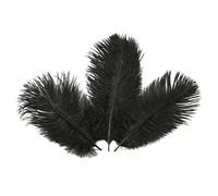 des Plumes autruches artificielles Artisanat DIY Panache feahter pour Le Mariage décoration de Noël 3pcs Noire d'autruche de Mariage Noël.