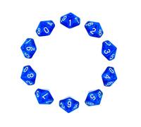 Dés Polyédriques,10 pcs Dés Jdr Dès Jeu de Rôle Role Playing Dice Polyédrique Jeu de Dés pour MDG MTG RPG Donjons et Dragons Heroquest 20mm Bleu D10