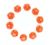 Dés Polyédriques,10 pcs Dés Jdr Dès Jeu de Rôle Role Playing Dice Polyédrique Jeu de Dés pour MDG MTG RPG Donjons et Dragons Heroquest 20mm Couleur Orange D12