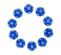 Dés Polyédriques,10 pcs Dés Jdr Dès Jeu de Rôle Role Playing Dice Polyédrique Jeu de Dés pour MDG MTG RPG Donjons et Dragons Heroquest 20mm Bleu D12