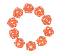 Dés Polyédriques,10 pcs Dés Jdr Dès Jeu de Rôle Role Playing Dice Polyédrique Jeu de Dés pour MDG MTG RPG Donjons et Dragons Heroquest 20mm Couleur Orange D20