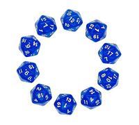 Dés Polyédriques,10 pcs Dés Jdr Dès Jeu de Rôle Role Playing Dice Polyédrique Jeu de Dés pour MDG MTG RPG Donjons et Dragons Heroquest 20mm Bleu D20