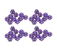 Dés polyédriques 40 pièces, Jeu de dés à 12 Faces, Chiffres clairs, étanches, empêchent l'oxydation, Jeu de dés à 12 Faces pour l'enseignement du Jeu (Purple)