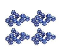 Dés polyédriques 40 pièces, Jeu de dés à 12 Faces, Chiffres clairs, étanches, empêchent l'oxydation, Jeu de dés à 12 Faces pour l'enseignement du Jeu (Blue)