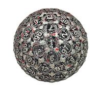 Dés polyédriques à 100 faces - Dés de jeu de rôle, dés de jeu polyédriques en métal 1,97x1,97x1,97 pouces | Outil de divertissement de haute précision pour les joueurs et les collectionneurs sérieux