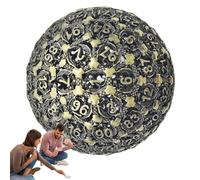 Dés polyédriques à 100 faces, dés de jeu de rôle, Dés métalliques de rôle unique, Outil de divertissement de haute précision pour les joueurs sérieux et les collectionneurs