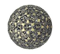 Dés polyédriques à 100 faces, dés de jeu de rôle | Dés polyédriques d'un seul métal, outils de divertissement avec découpe en métal Conception pour joueurs et collectionneurs sérieux