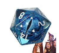 Dés Polyédriques - Dés d'oeil De Dragon | Déss De Fromage 20 Côtés, Ensemble De RPG Polyédriques Fabriqués À La Main avec Arêtes Vives Et De Belles Inclusions pour L'esthétique
