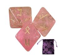 Dés polyédriques, dés runiques - Dés de prédiction d'apprentissage de l'astrologie à 8 faces pour adultes - Jeu de dés polyédriques en résine rune avec sac à cordon, plateau de table de divine